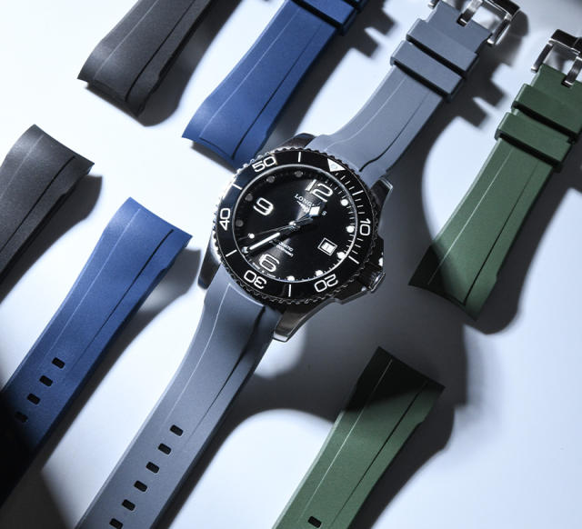 【New design monochrome mold】Rubber Strap For Longines HydroConquest 41/43mm