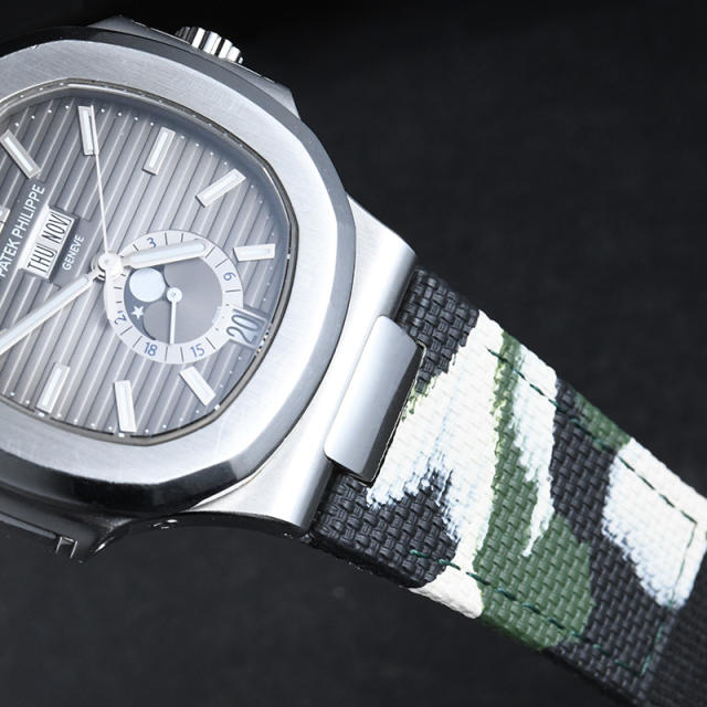 Vagenari Hook and Loop Canvas strap For Patek Nautilus 5711/1A or 5711/1R Metal Bracelet Models