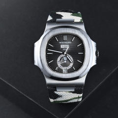 Vagenari Hook and Loop Canvas strap For Patek Nautilus 5712/1A or 5712/1R Metal Bracelet Models