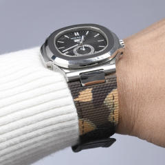 Vagenari Hook and Loop Canvas strap For Patek Nautilus 5712/1A or 5712/1R Metal Bracelet Models