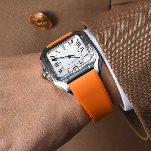 Vagenari Rubber strap For Cartier Santos Large Size 39.8mm