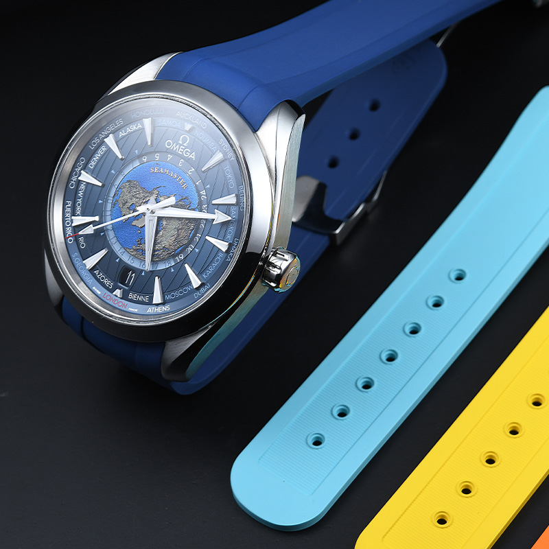 Rubber strap for Omega Seamaster 150M 43mm Woldtimer