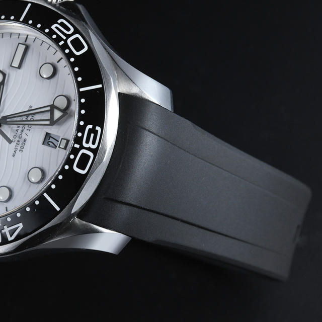【New design】Rubber Strap For For Seamaster Diver 300m 42mm Date window at 6 o’clock