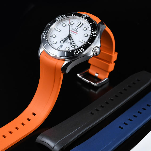【New design】Rubber Strap For For Seamaster Diver 300m 42mm Date window at 6 o’clock