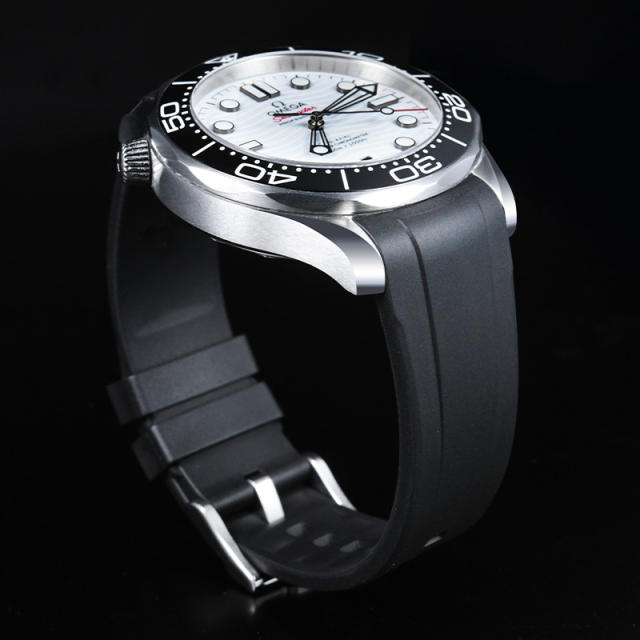 【New design】Rubber Strap For For Seamaster Diver 300m 42mm Date window at 6 o’clock