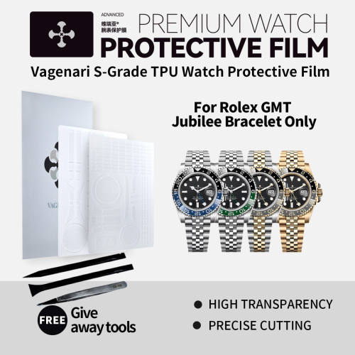Vagenari TPU Watch Protective Film S-Grade For Rolex GMT Jubilee Bracelet Only