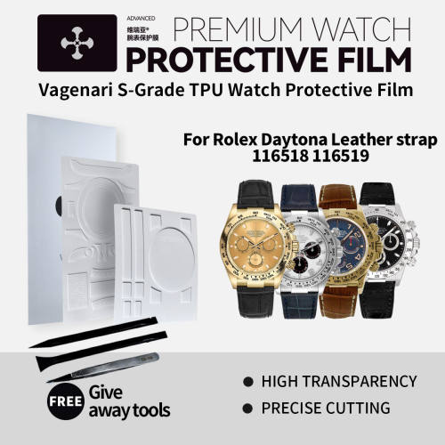 Vagenari S-Grade TPU Watch Protective Film For Rolex Daytona Leather strap 116518 116519