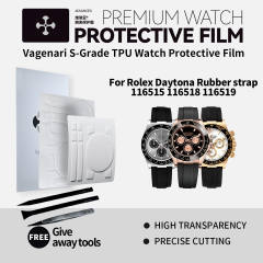 Vagenari S-Grade TPU Watch Protective Film For Rolex Daytona Rubber strap 116515 116518 116519