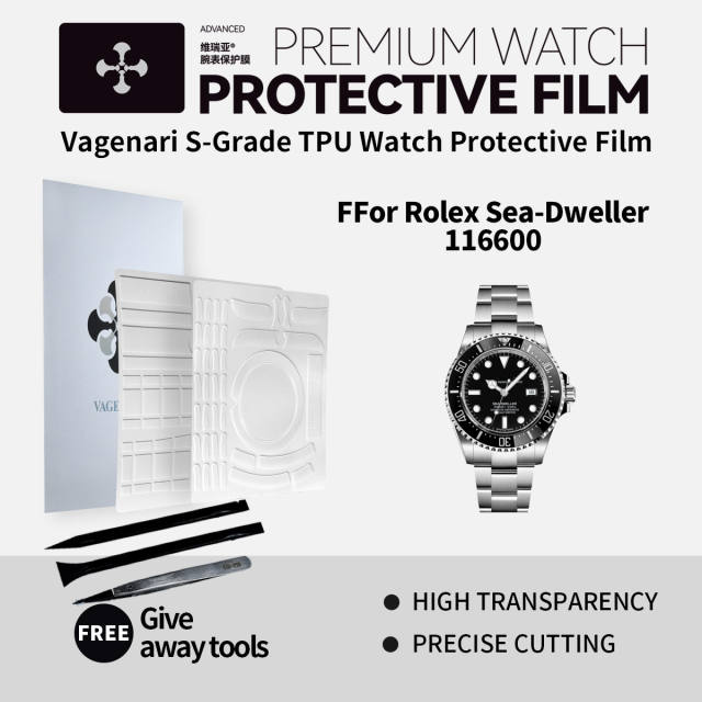 Vagenari S-Grade TPU Watch Protective Film For Rolex Sea-Dweller 116600