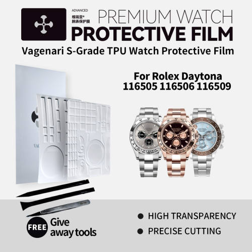 Vagenari S-Grade TPU Watch Protective Film For Rolex Daytona 116505 116506 116509