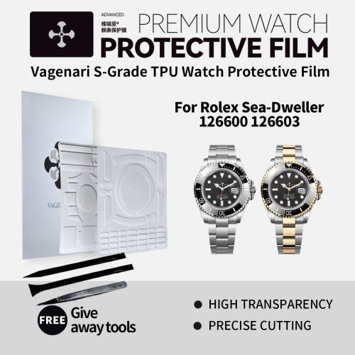 Vagenari S-Grade TPU Watch Protective Film For Rolex Sea-Dweller 126600 126603