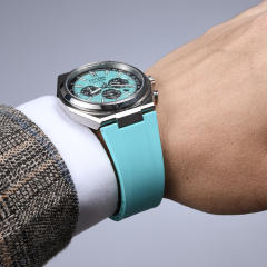 Rubber strap for Citizen Eco-Drive chronograph Super Titanium men's watch CA4610-85A/M/Z