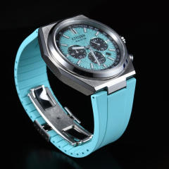 Rubber strap for Citizen Eco-Drive chronograph Super Titanium men's watch CA4610-85A/M/Z