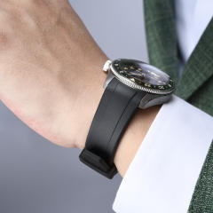 Rubber strap for For Longines Spirit Zulu Time 39mm ref.L3.802.4....
