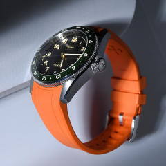 Rubber strap for For Longines Spirit Zulu Time 39mm ref.L3.802.4....