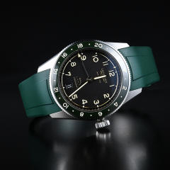 Rubber strap for For Longines Spirit Zulu Time 39mm ref.L3.802.4....