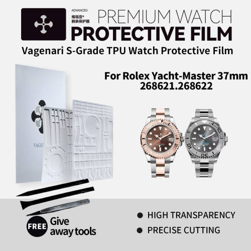 Vagenari S-Grade TPU Watch Protective Film For Rolex Yacht-Master 37mm 268621.268622