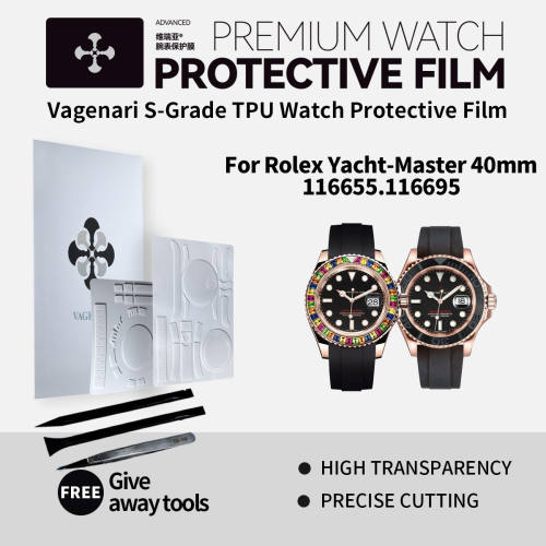 Vagenari S-Grade TPU Watch Protective Film For Rolex Yacht-Master 40mm 116655.116695