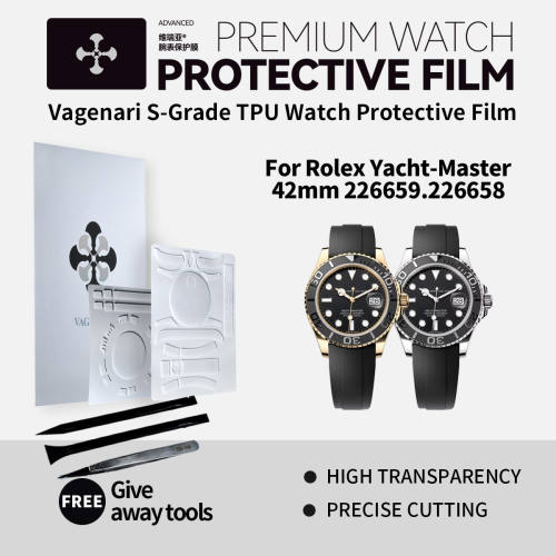 Vagenari S-Grade TPU Watch Protective Film For Rolex Yacht-Master 42mm 226659.226658
