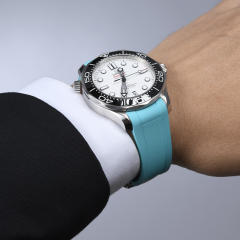 Rubber strap for Omega Seamaster 300 (Date window at 6 o’clock) Folding clasp model