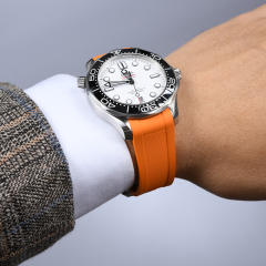 Rubber strap for Omega Seamaster 300 (Date window at 6 o’clock) Folding clasp model