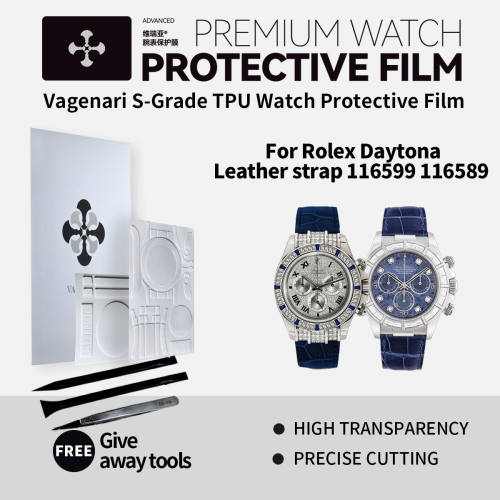 Vagenari S-Grade TPU Watch Protective Film For Rolex Daytona Leather strap 116599 116589