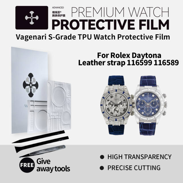 Vagenari S-Grade TPU Watch Protective Film For Rolex Daytona Leather strap 116599 116589