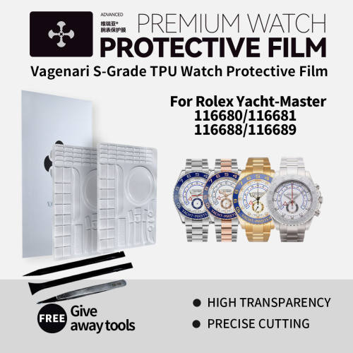 Vagenari S-Grade TPU Watch Protective Film For Rolex Yacht-Master 116680/116681/116688/116689