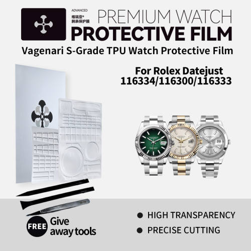 Vagenari S-Grade TPU Watch Protective Film For Rolex Datejust 116334/116300/116333