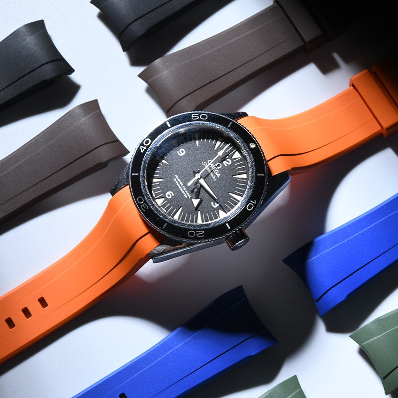 Rubber strap for Omega Seamaster 300 41mm 233.30.41.21.01.001