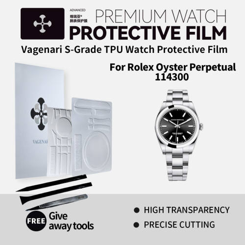Vagenari S-Grade TPU Watch Protective Film For Rolex Oyster Perpetual 114300
