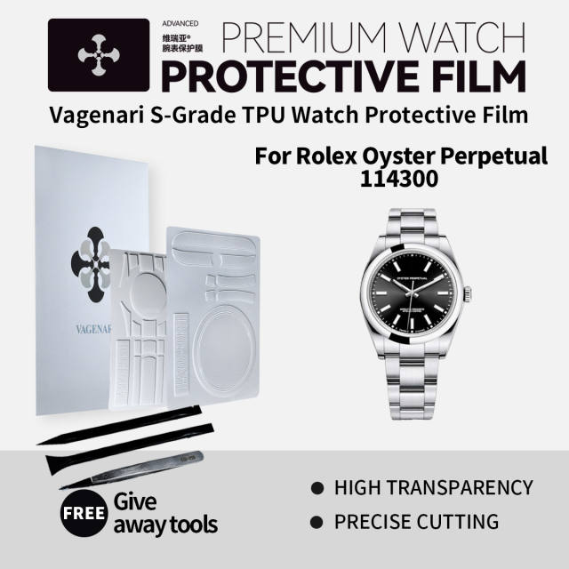 Vagenari S-Grade TPU Watch Protective Film For Rolex Oyster Perpetual 114300