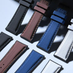 (Reticular pattern) Rubber strap for jaeger lecoultre Master Ultra Thin 39mm