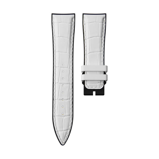 (Alligator pattern) Rubber strap for jaeger lecoultre Master Ultra Thin 39mm