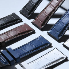 (Alligator pattern) Rubber strap for jaeger lecoultre Master Ultra Thin 39mm