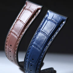 (Alligator pattern) Rubber strap for jaeger lecoultre Master Ultra Thin 39mm