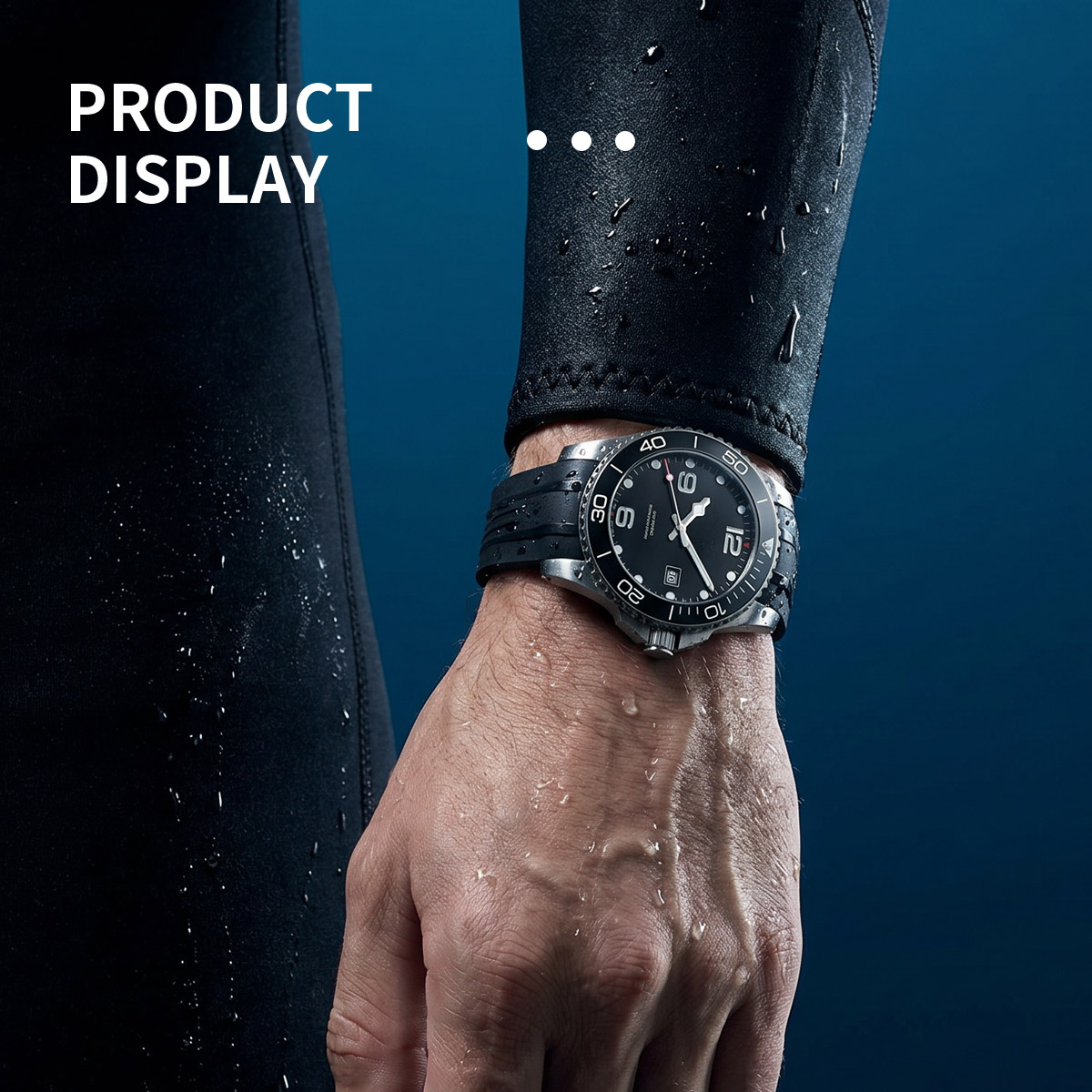 Rubber strap for Longines HydroConquest GMT 41mm