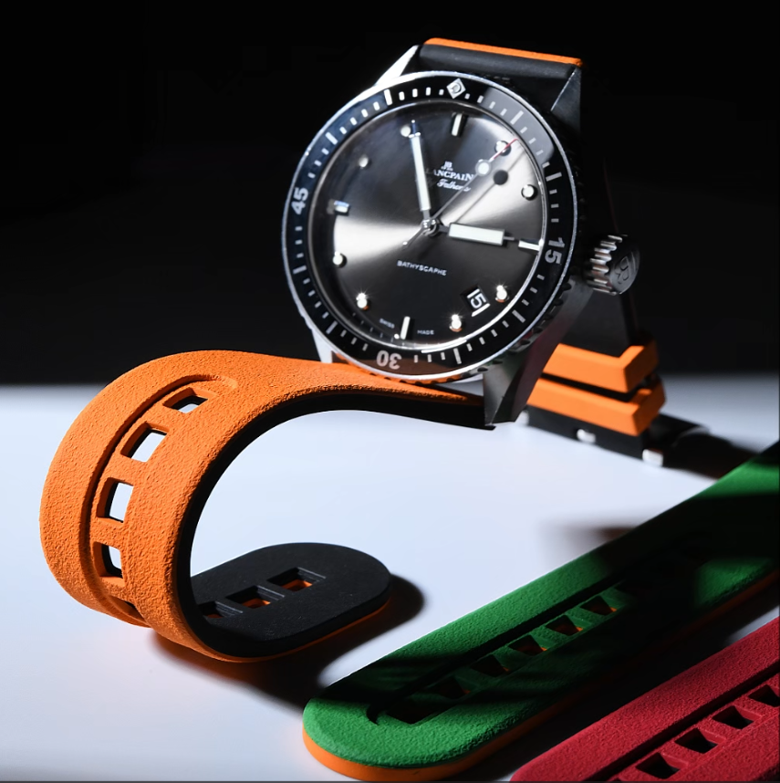 Universal Two Tone Rubber Strap For Fifty Fathoms ref.5000/5015/5200 43/45mm