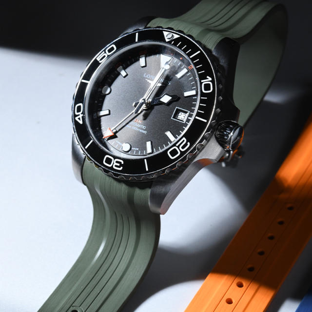 Rubber strap for Longines HydroConquest GMT 41mm