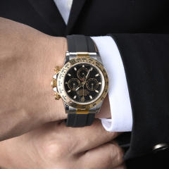 [Upgrade Version] 	[Oysterflex Design] Rubber Strap For Rolex Yacht Master 40mm 116655.126655.116695