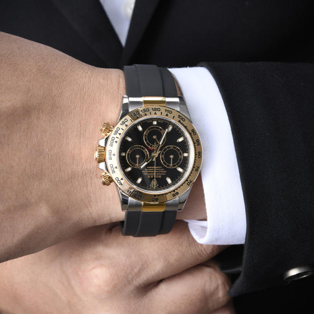 [Upgrade Version] 	[Oysterflex Design] Rubber Strap For Rolex Yacht Master 40mm 116655.126655.116695