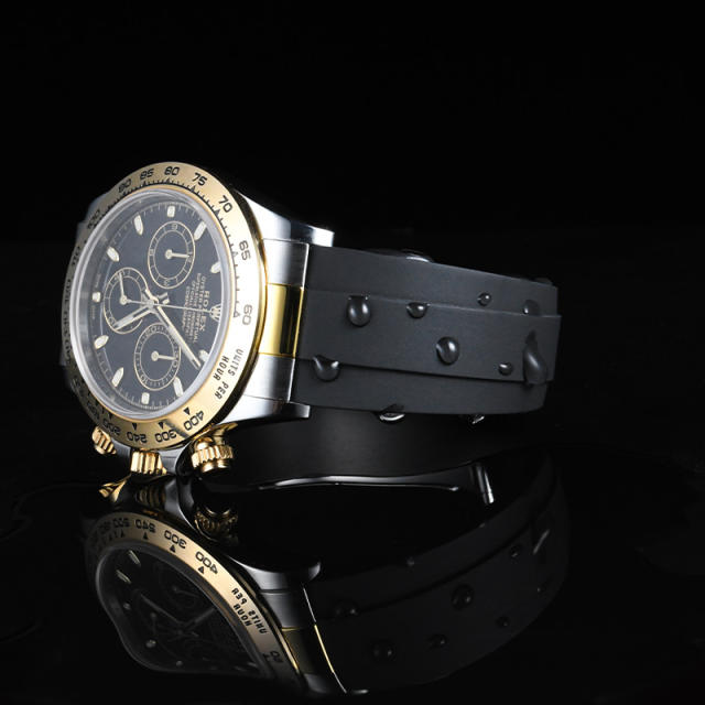 [Upgrade Version] 	[Oysterflex Design] Rubber Strap For Rolex Yacht Master 40mm 116655.126655.116695