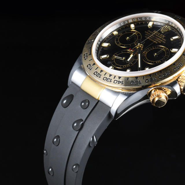 [Upgrade Version] 	[Oysterflex Design] Rubber Strap For Rolex Yacht Master 40mm 116655.126655.116695