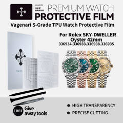 Vagenari S-Grade TPU Watch Protective Film For Rolex SKY-DWELLER Oyster 42mm 336934.336933.336938.336935