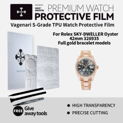 Vagenari S-Grade TPU Watch Protective Film For Rolex SKY-DWELLER Oyster 42mm 326935 Full gold bracelet models