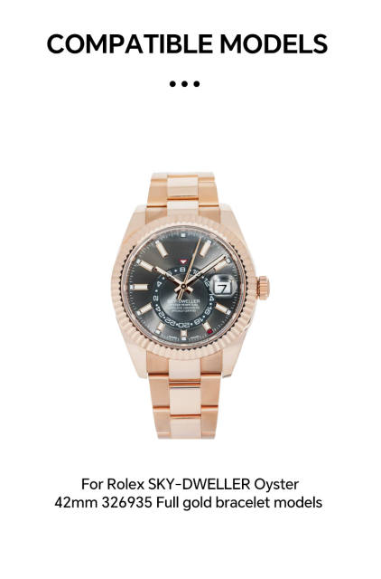Vagenari S-Grade TPU Watch Protective Film For Rolex SKY-DWELLER Oyster 42mm 326935 Full gold bracelet models