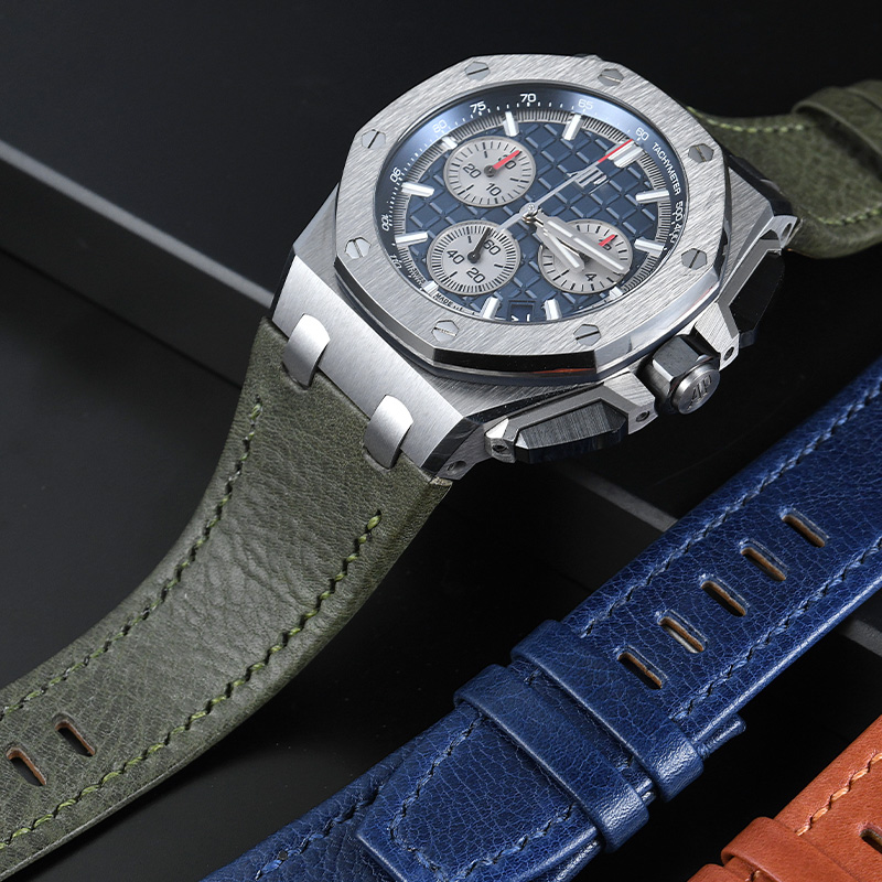 Leather Strap For Royal Oak Offshore 26420 Interchangeable Strap System