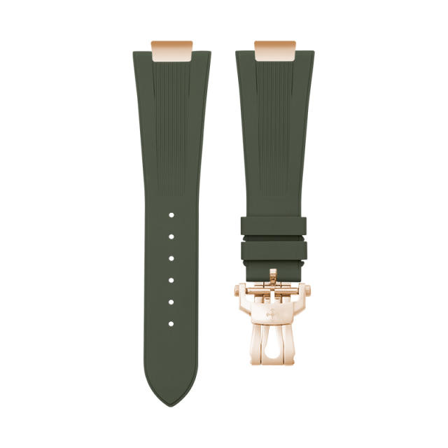 【Include Endlink+clasp】Rubber Strap For Patek Philippe 5711/1R Full rose gold Bracelet models