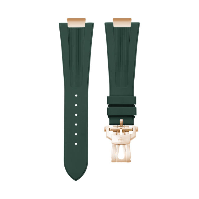 【Include Endlink+clasp】Rubber Strap For Patek Philippe 5711/1R Full rose gold Bracelet models