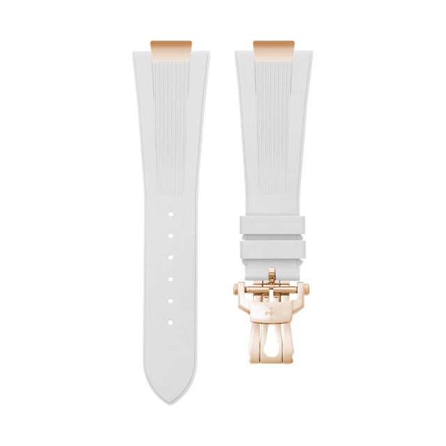 【Include Endlink+clasp】Rubber Strap For Patek Philippe 5711/1R Full rose gold Bracelet models